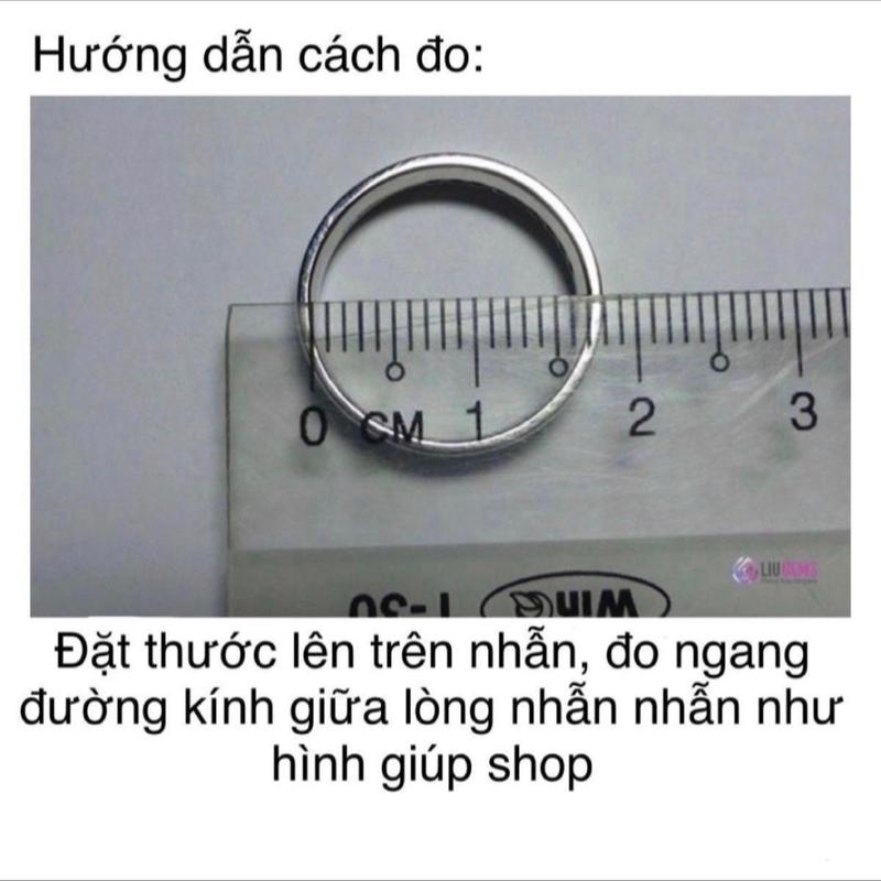 Trang Sức Bạc Nhẫn Bạc Túi Tiền Trái Tim Xi Kim (N026) 5