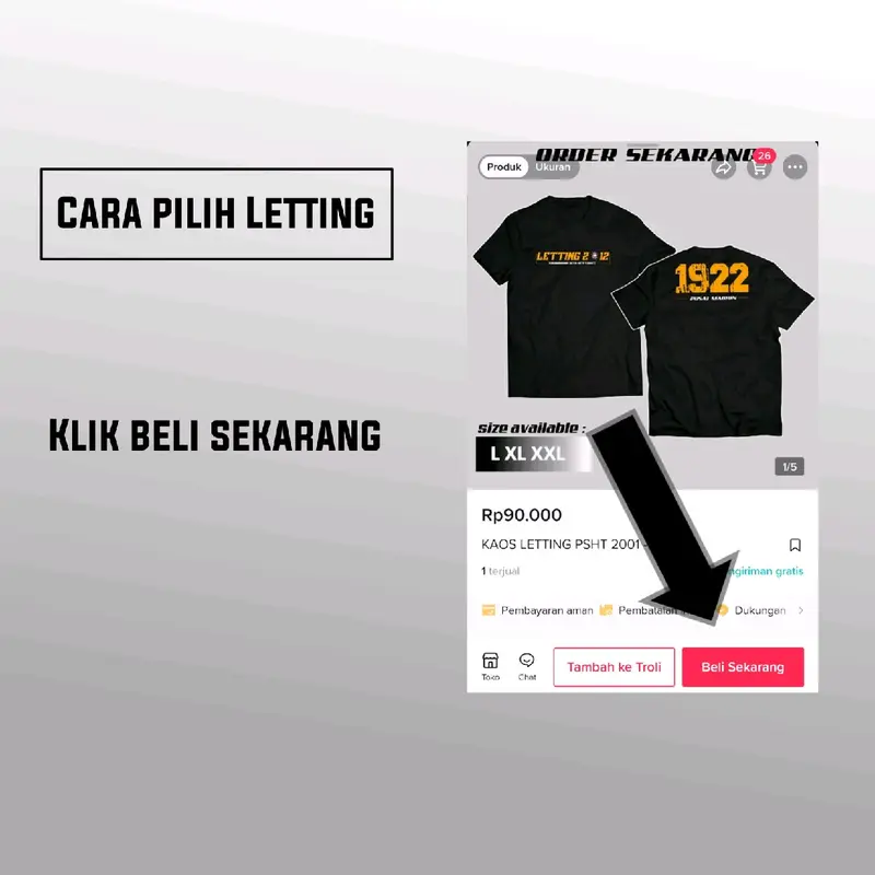 KAOS LETTING PSHT 2001 - 2024 LENGAN PANJANG 1
