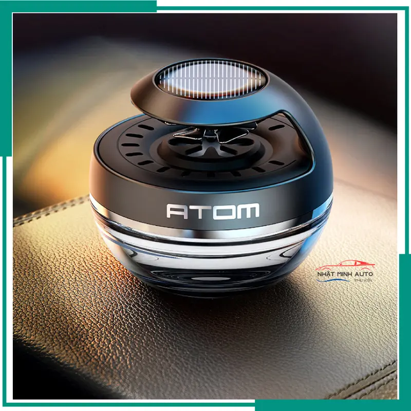 Nước hoa xe hơi cao cấp ATOM có cánh quạt quay bằng năng lượng mặt trời, hương thơm tự nhiên  Nội Thất 7