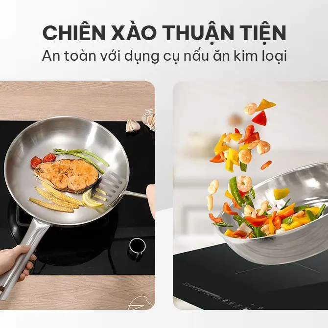 Chảo inox liền khối đa lớp cao cấp SUNHOUSE IN26M6/24M6/20M6, dùng được mọi loại bếp
