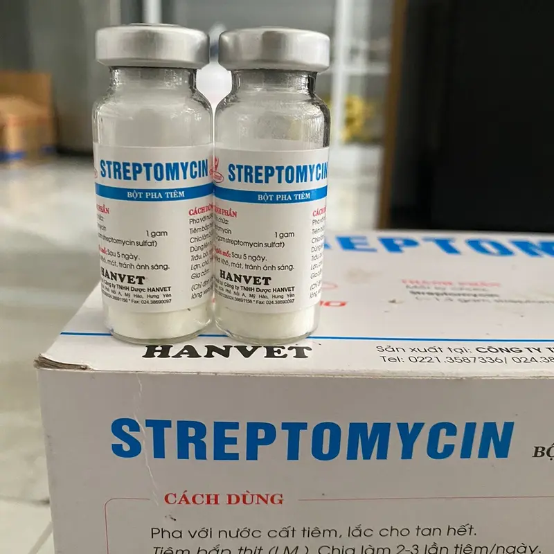 Penicillin G và Streptomycin (lọ 1g) hanvet bột pha tiêm xử lý các bệnh đóng dấu, nhiệt thán, mụn nhọt, áp xe,.. ở gia súc gia cầm 3