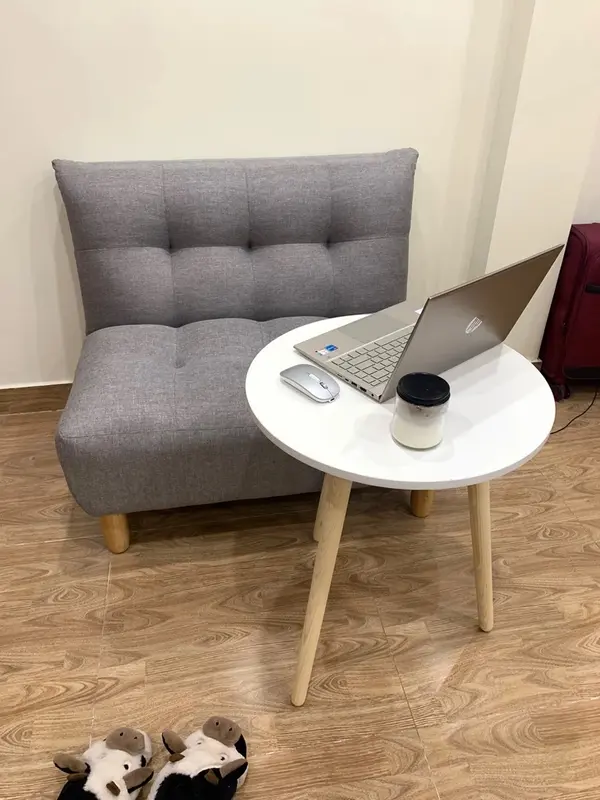 Bàn trà hình tròn chân gỗ tự nhiên cao cấp dùng làm bàn bàn trà, bàn cafe, bàn sofa, bàn ăn cơm, bàn đọc sách 4