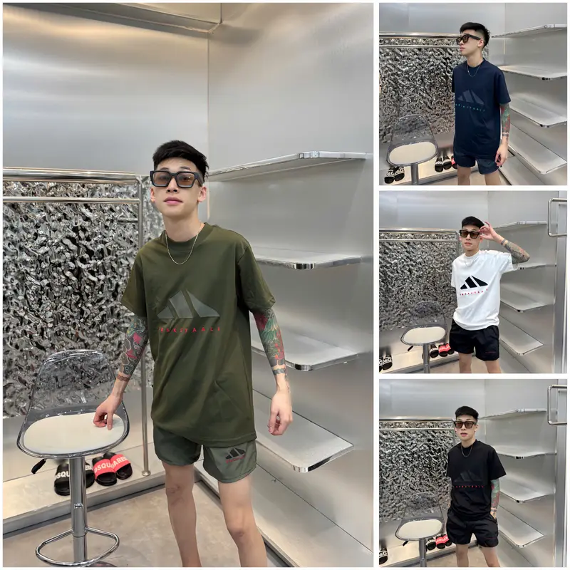 Bộ Quần Áo Thể Thao BH01 Hình In Cao Su Dập Nổi Áo Chất Liệu Cotton Lạnh Quần Gió Thoáng Mát Thời Trang Nam