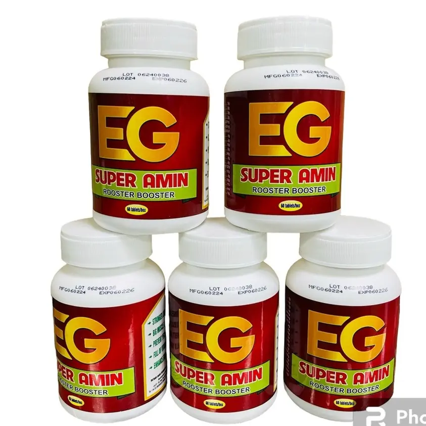 Sản Phẩm  super Amin  EG, cốm bổ cho gà chọi, giúp gà sung căng, dỏ khỏe