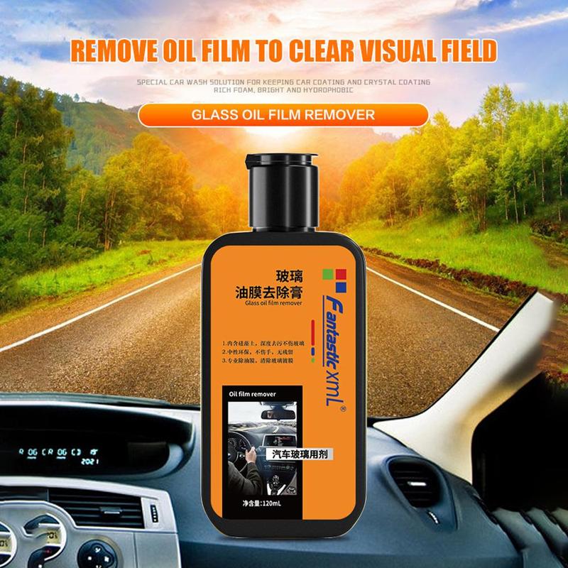 Product Introduction of Car Front Windshield Oil Film Cleaning Paste Strong Auto Glass Water Cleaning Agent Car Glass Cleaner Oil Film Remover 23