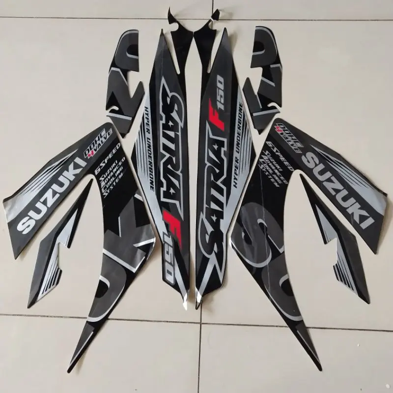 Suzuki satria fu f 150 striping 2015 hitam full list body standar berkualitas termurah