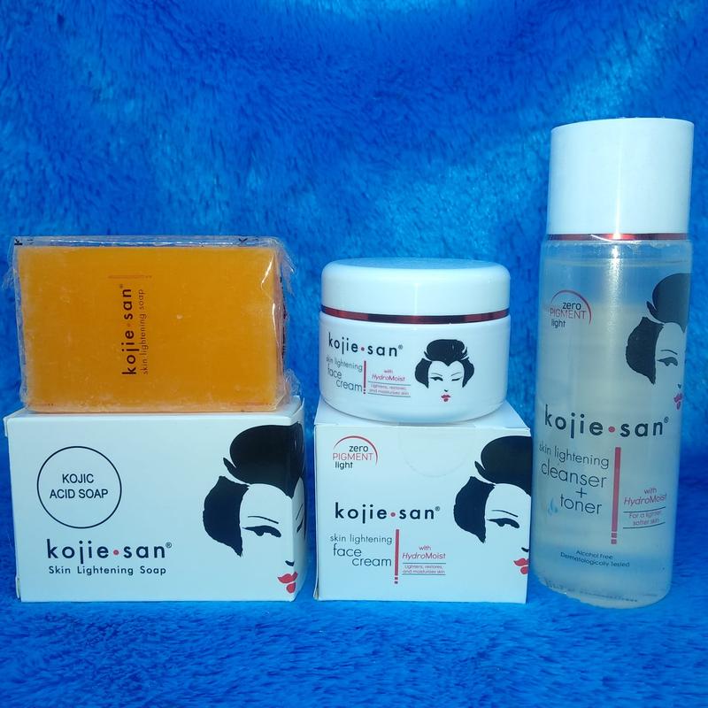 Paket Kojie san / Kojie san 3 in 1 Face Lightening Cream 30 gr / toner 100 ml / sabun 65 gr Original 100% BPOM 1