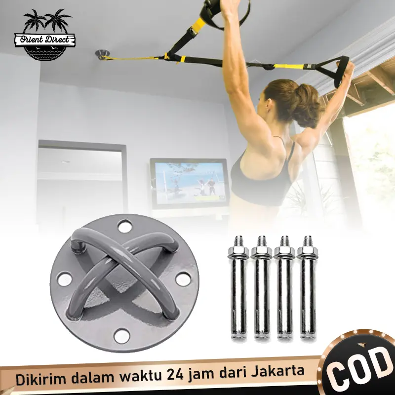 TRX suspension dengan Bolt battle rope wall ceiling anchor gym fitness training TRX battling rope wall
