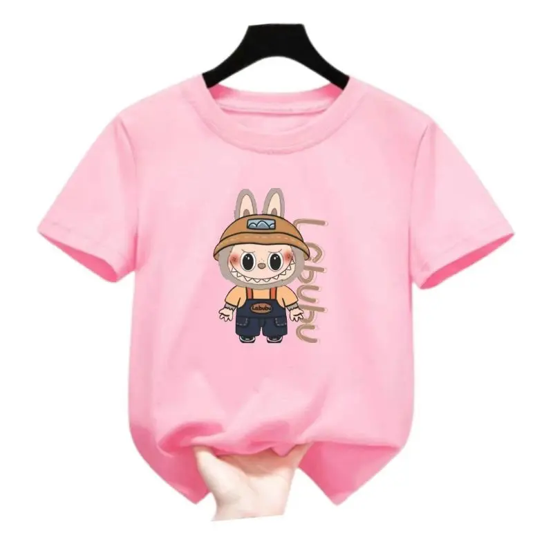 Baju Kaos Anak Laki Laki Perempuan 1-12 Tahun Premium HYE LABUBU MONSTER POPMART free custtom nama Katun Biru Cotton Kids Cotton 6