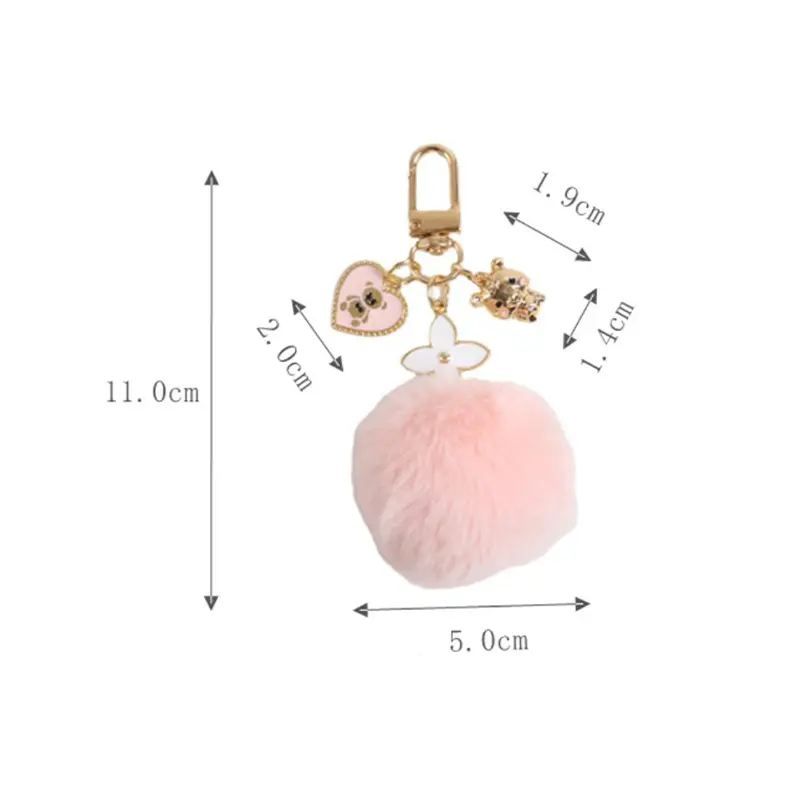 Búp Bê Nhồi Bông Lông Mịn, Thiết Kế Gấu Tình Yêu Kawaii, Móc Chìa Khóa, Thích Hợp Cho Phụ Nữ Và Trẻ Em Gái, Cũng Có Thể Được Sử Dụng Làm Móc Chìa Khóa Túi Xách Hoặc Ô Tô, Mặt Hàng Quà Tặng, Đồ Trang Trí Quyến Rũ 5