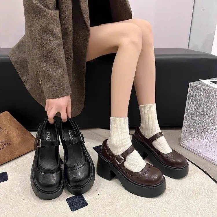 [ MUA 1 TẶNG 1 ]  Giày tiểu thư công chúa lolita form 1.5 mới nhất mùa thu đông 2024 G89 - Tặng 1d tất thêu hình ngẫu nhiên 6