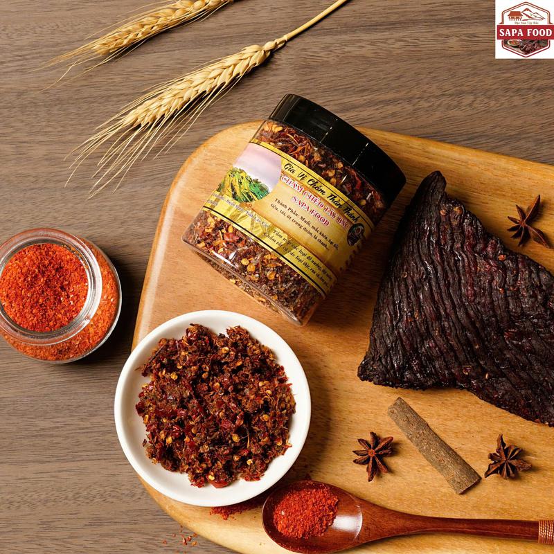  500G Thịt Trâu Gác Bếp Bản Mộc Food -Tặng kèm gia vị chẳm chéo Ăn Vặt Snack  Cay Chua Heo 
