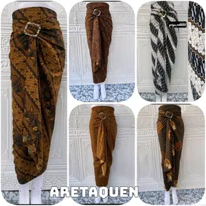 Rok lilit batik jawa / rok lilit modern / Rok serut / rok lilit jarik Cantik Nyaman Panjang Semi Bawahan Wanita Formal Kain Kondangan