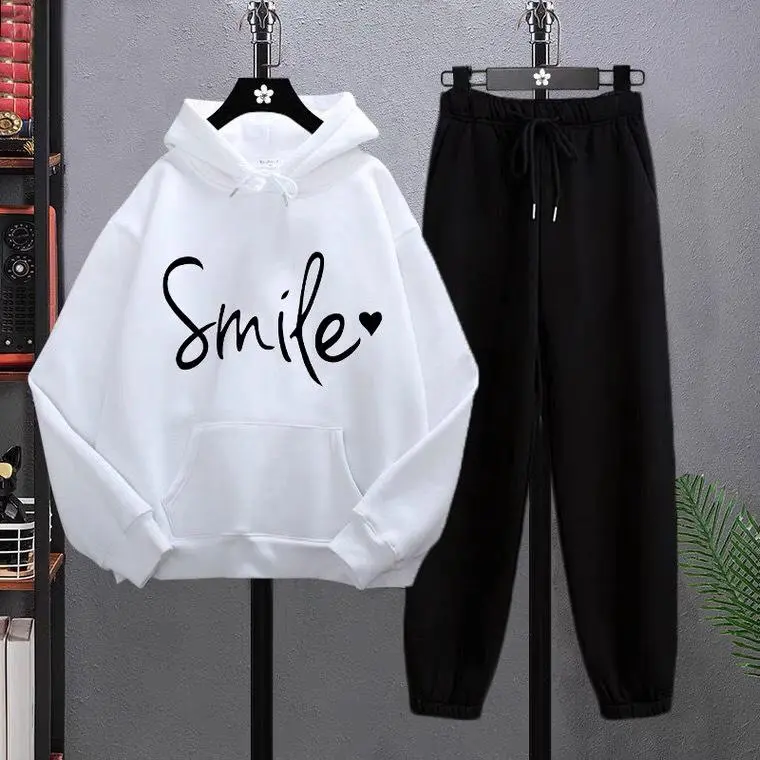 Sét áo hoodie Slime và quần bom chun, Áo nỉ from rộng, Chất đẹp không xù mặc ở nhà và mặc đi chơi 1