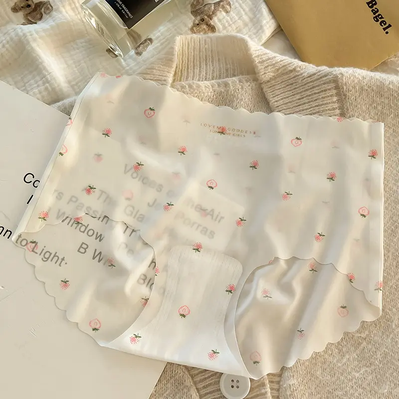 Set 10 Quần Lót Nữ Su Thạch Dâu Tàng Hình Cao Cấp Cạp Cao Không Đường May Mặc Quyễn Rũ Mát Mẻ Không Lộ Viền 7