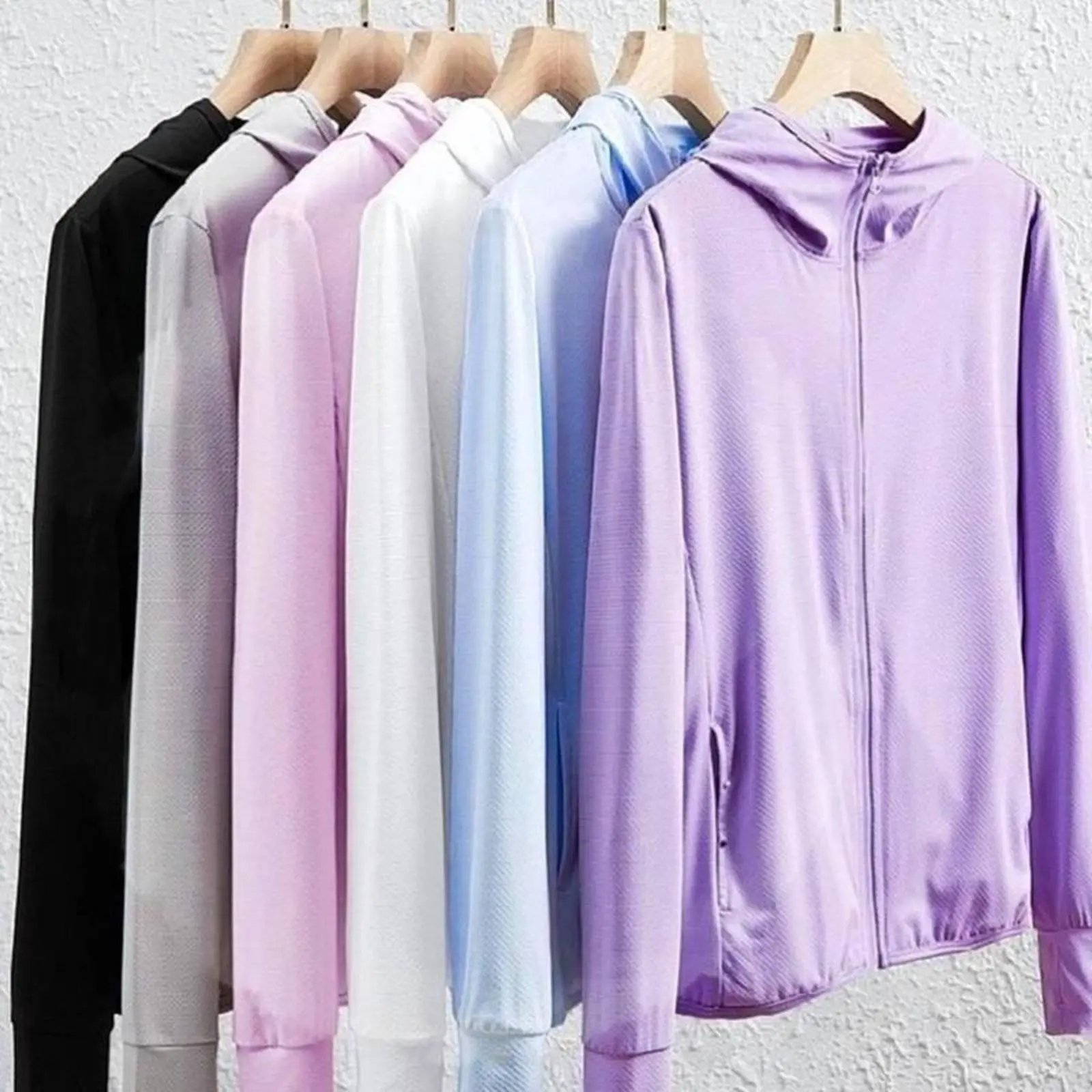 เสื้อคลุมกันแดด เสื้อคลุมกัน UV เสื้อคลุมผ้าลื่น ป้องกันผิวจาก UV เสื้อคลุมมีฮู้ด Sport ออกกำลังกาย