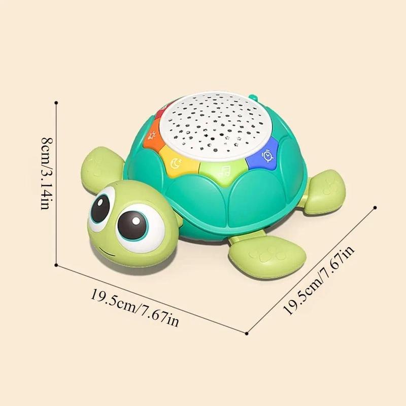 Cartoon Turtle Design Crawling Projection Toy, 1 Box Multifunctional Early Education Crawling Turtle Toy with Sound, Educational Development Toy Gift 1