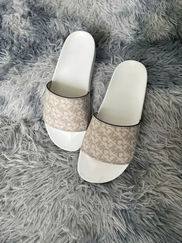 Dép nam nữ quai ngang hoạ tiết chữ nâu kem mặt đế MẶT TRĂNG (size 34-45)sang trọng êm chân bền đẹp 3