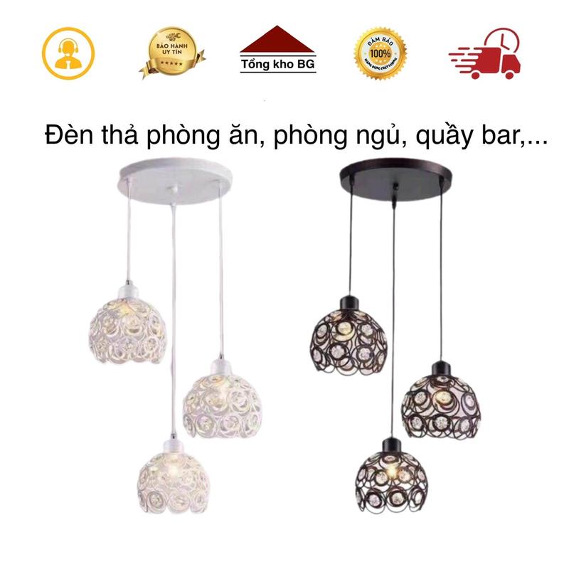[Tổng kho BG] Đèn thả trần trang trí cao cấp bàn ăn phòng ngủ, quán cà phê trà sữa lắp bóng E27 thông dụng