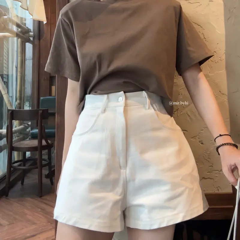 Quần đùi vải jean Pants | JEAN SHORTS | mir.byhi Nữ Denim 5