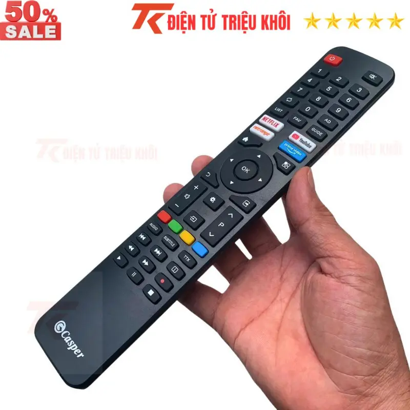 Remote điều khiển tivi Casper Mã 08, điều khiển TV Casper - Tặng kèm pin - Điện Tử Triệu Khôi 4