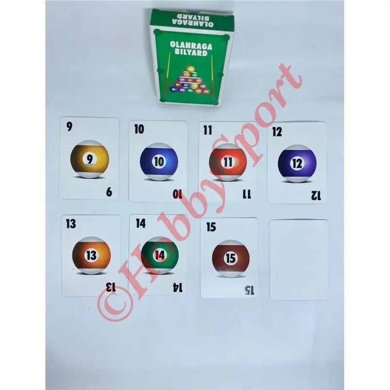 Kartu Billiard Boldam Biliar Bilyard Mainan Snooker Plastik Poker Pool 4