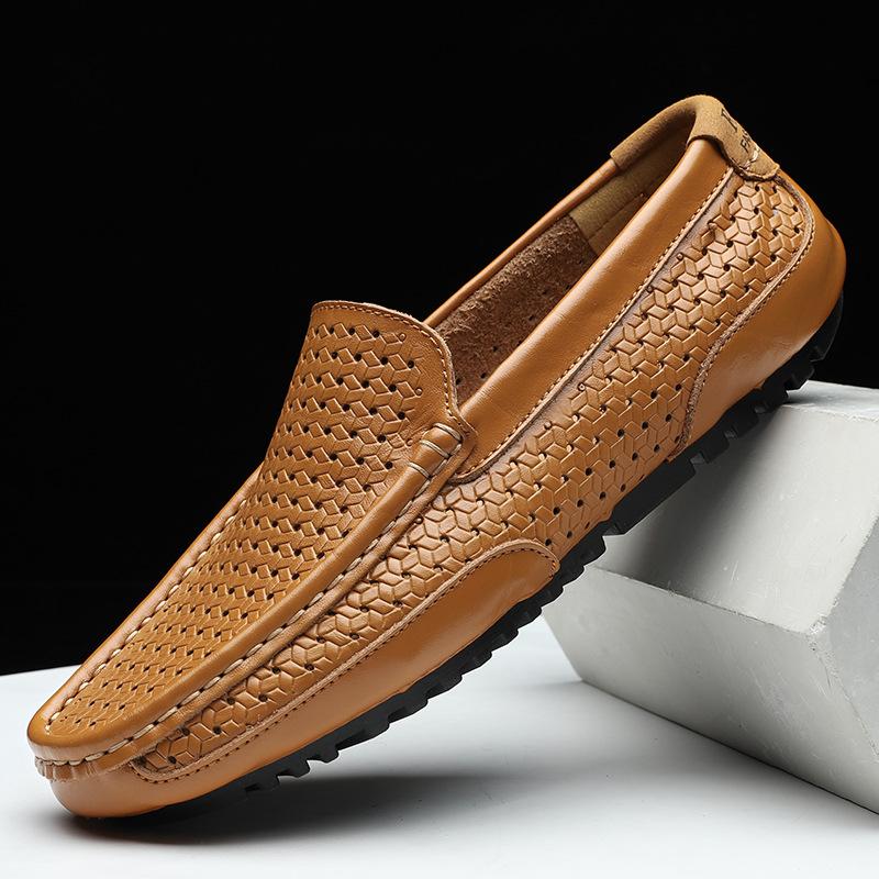 Product Introduction of Giày Da Cho Nam, Khâu Tay, Da Thật, Phong Cách Anh Quốc Ruoshuai, Xuyên Biên Giới, Ngoại Cỡ, Thiết Kế Khoét Lỗ Giày Doug Shoes 2