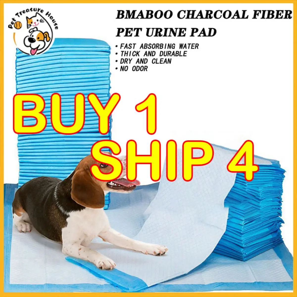 [BUY 1 SHIP 4]Dog Training Pad Pet Pee Pad Dog Potty Pads Cat Dog Pee Training Pad Pet Wee Pee Poop Training Pad