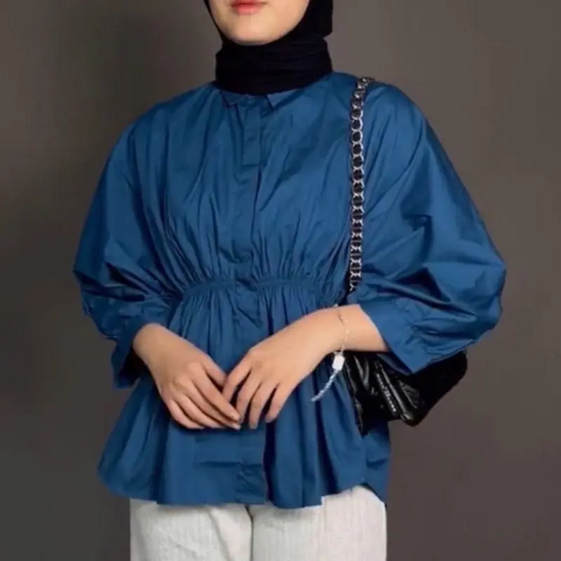 ALYA SHIRT - Kemeja Kerut Depan - Atasan Wanita - Kemeja Wanita Oversize