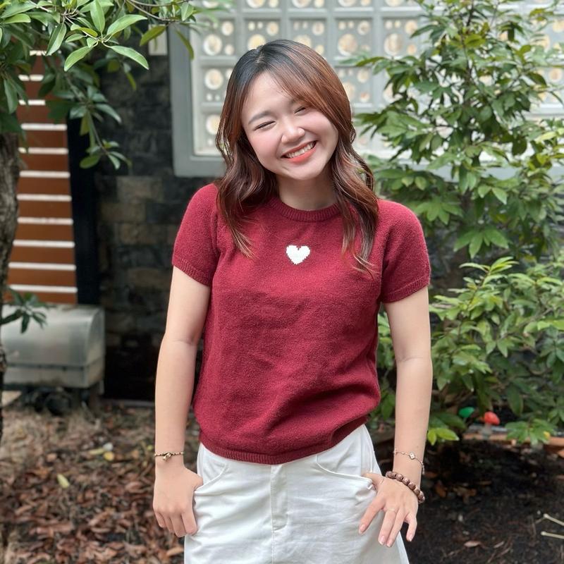 Áo len cổ tròn thích hợp cho mùa thu đông basic 2 màu 3