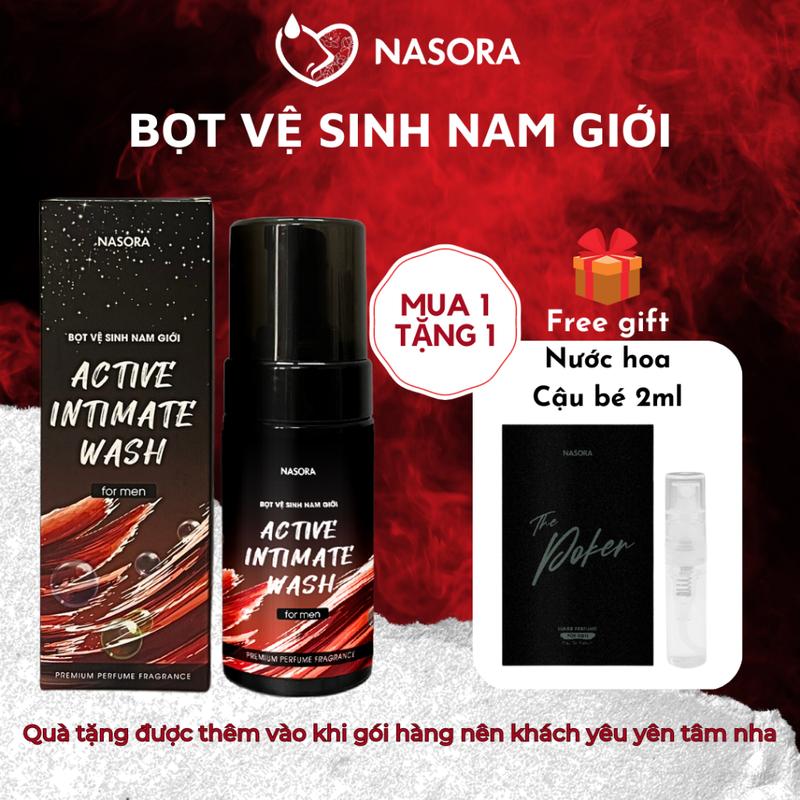  Bọt Vệ Sinh Nam Giới Nasora Hương Nước Hoa Nam Tính Trẻ Trung Cao Cấp Dung Dịch Tạo Bọt 100ml 