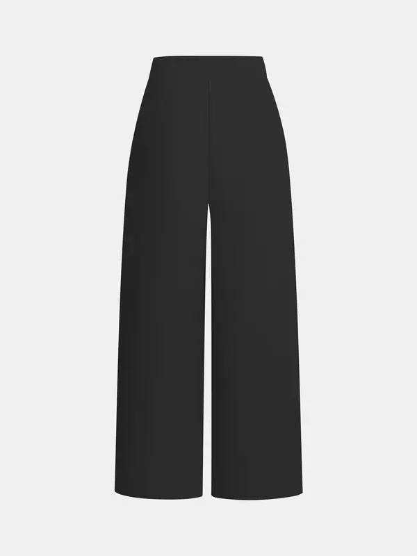 YOZY Women's Solid Plicated Tie Front Straight Leg Pants, Casual Comfy High Waist Trousers for Summer, Fashion Women's Bottoms for Daily Wear 4