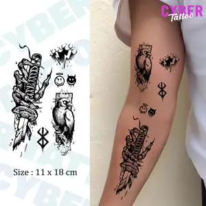 Cyber Tato Fruit Ink Broken blade - Stiker Temporer, Anti Air, dan Tahan Hingga 15 Hari (Ukuran 18x11 cm)