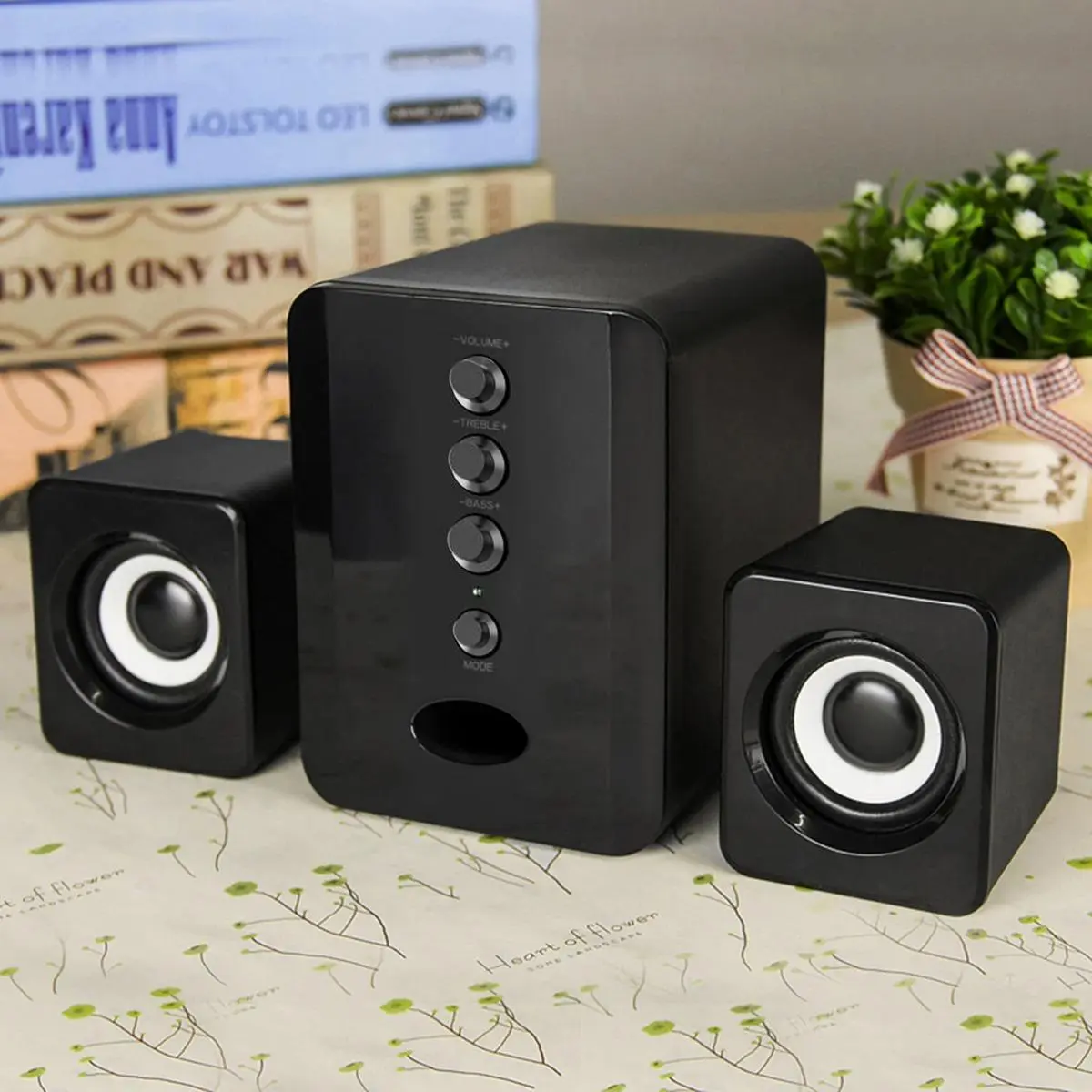 Three in One Home Speaker 3.5mm Wired Computer Speaker Laptop Smartphone USB Power Speaker Sound System