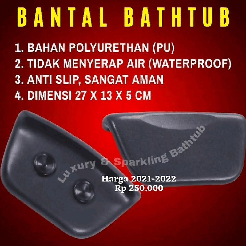Bathtub Tanam 170x75x40 Cm Modena Free Avur Kuningan dan Bantal Waterproof 4