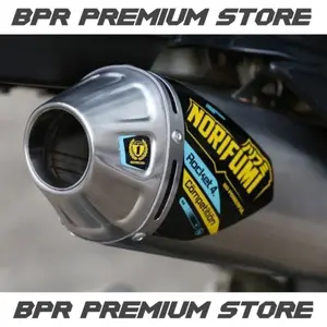 KNALPOT NORIFUMI NURIFUMI ROKET 4 COMPETISION PNP KLX CRF D-TRACKER YAMAHA WR KLX BF INLET 38MM