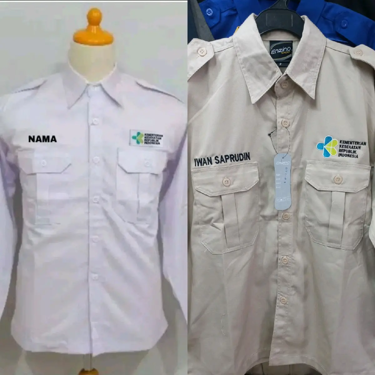 Custom seragam KEMEJA KEMENKES/Germas/Dinkes / wonderful / puskesmas / Perawat