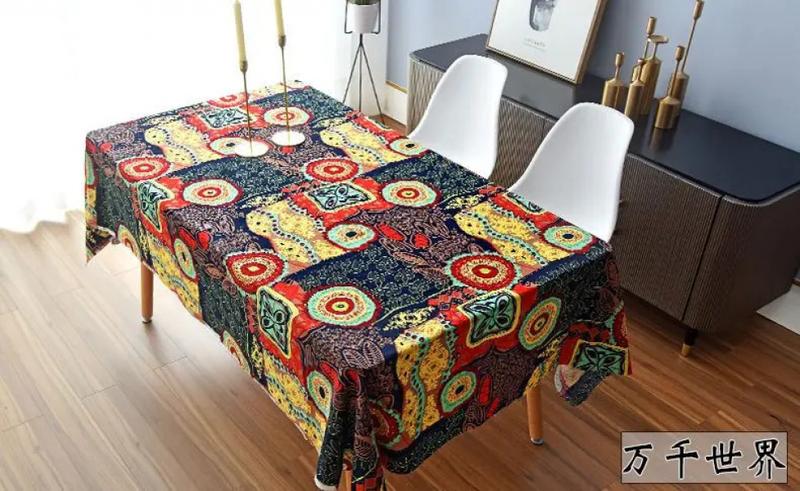 Product Introduction of Printed Bohemian Ethnic Fabric Cotton Linen By Meters for Dress Skirt Tablecloth Diy Sewing Vintage Cloth Breathable Soft Flower 38