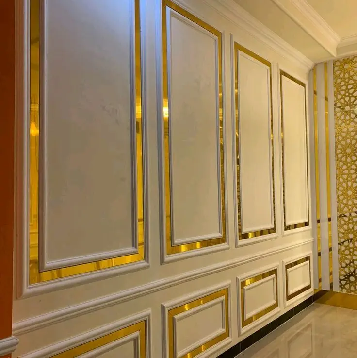 List Gold Bahan Stainless Stell Warna Gold / Emas Plat Strip Mirorgold stanles