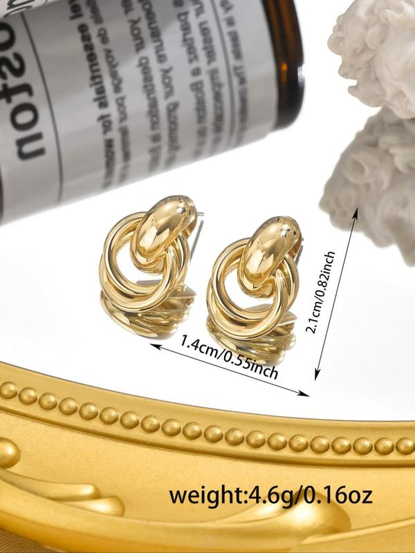 Elegant Knot Design Dangle Earrings for Women, Fashionable Minimalist Stud Earrings for Party & Daily Decor, Trendy All-match & Exquisite Vintage Jewelry for Gift, Gifts for Her 1