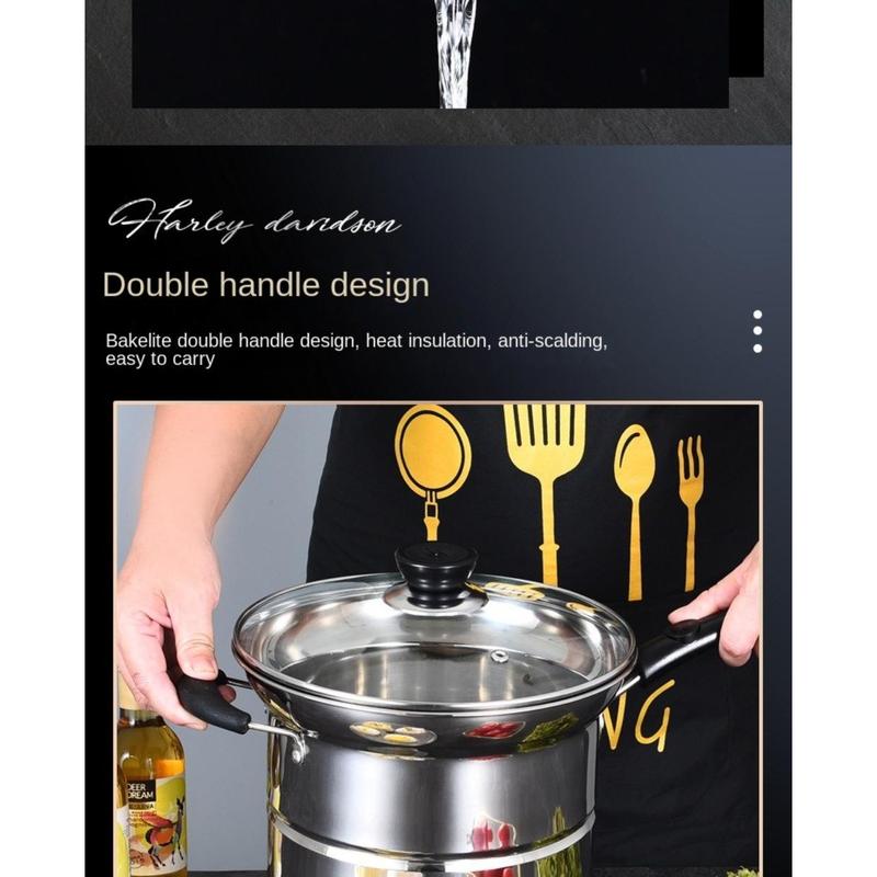Product Introduction of toinof Multifunctional Stainless Steel Deep Fryer Pot with Strainer with Steaming Tray Saucepan Soup Pot Foldable with Pasta Colander Tempura Pot French Fries 33