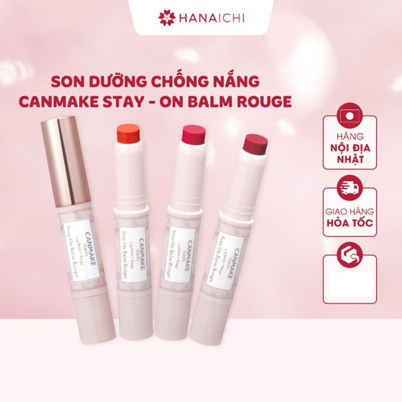 Son dưỡng chống nắng có màu Canmake Stay-On Balm Rouge - Nội địa Nhật Son Môi Mỹ Phẩm Cosmetic Nữ  Trang Điểm Women sondưỡng chốngnắng
