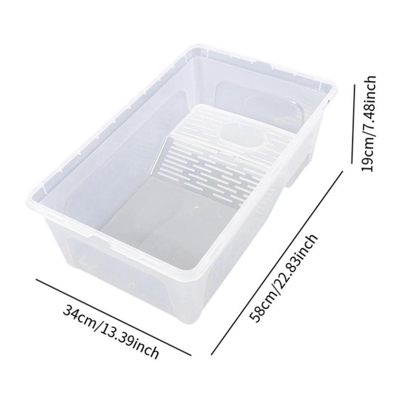 Product Introduction of Turtle Tank Aquarium Pet Terrariums with Platform Reptile Habitat for Breeding Amphibians Climbing Resting Small Reptile 0