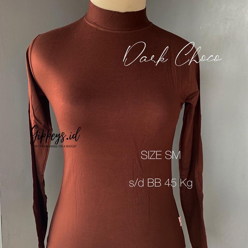 Manset uniqlo turtle neck inner tangan panjang baju bahan kaos rayon 1