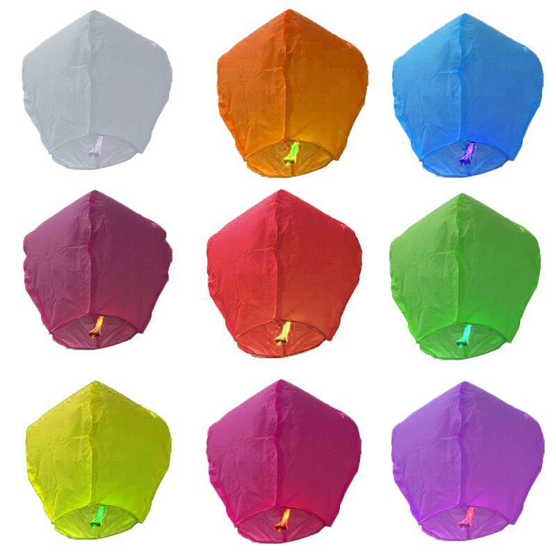 Đèn Lồng Kongming, Cỡ Lớn, Đèn Điều Ước, 10 CÁi Mỗi Gói, 50 Cái Một, Đèn Lồng Bầu Trời Cho Trẻ Em, Gian Hàng Sáng Tạo, Đèn An Toàn Cháy, Chống Cháy, Đèn Lửa Tre 7