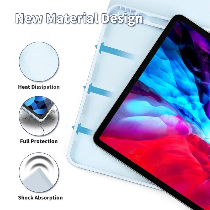 3in1 Paket Case For Redmi Pad SE 11inch/Redmi Pad Pro 12.1inch Universal Keyboard Wireless - Mouse Wireless + Magnetic Case For Xiaomi Pad 6 11inch Casing With Slot Pen Auto Lock Wake Up 4