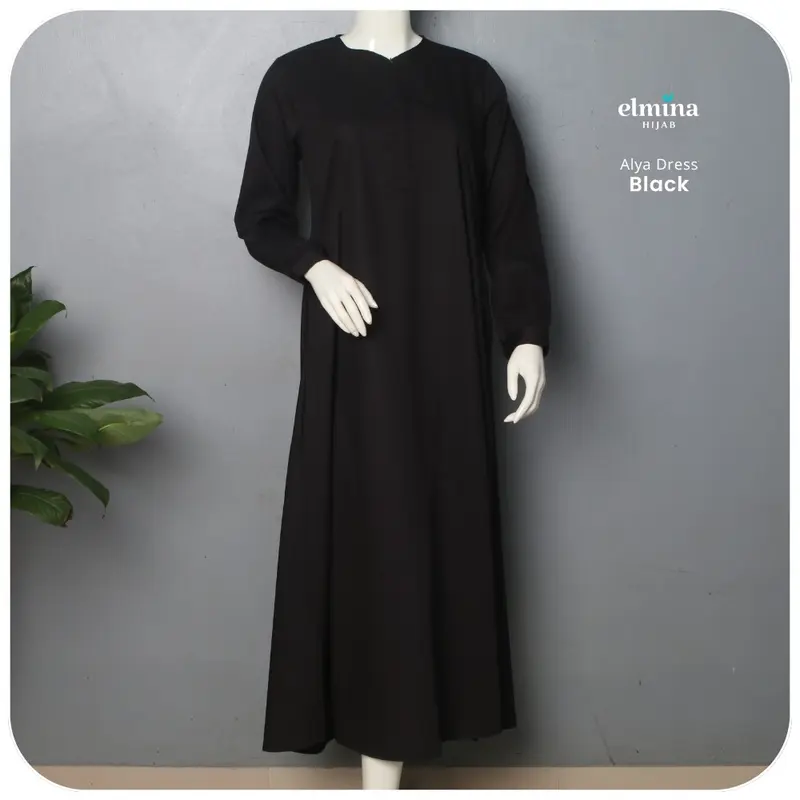 Gamis polos Gamis toyobo Gamis busui Alya Series by elmina Muslim 3