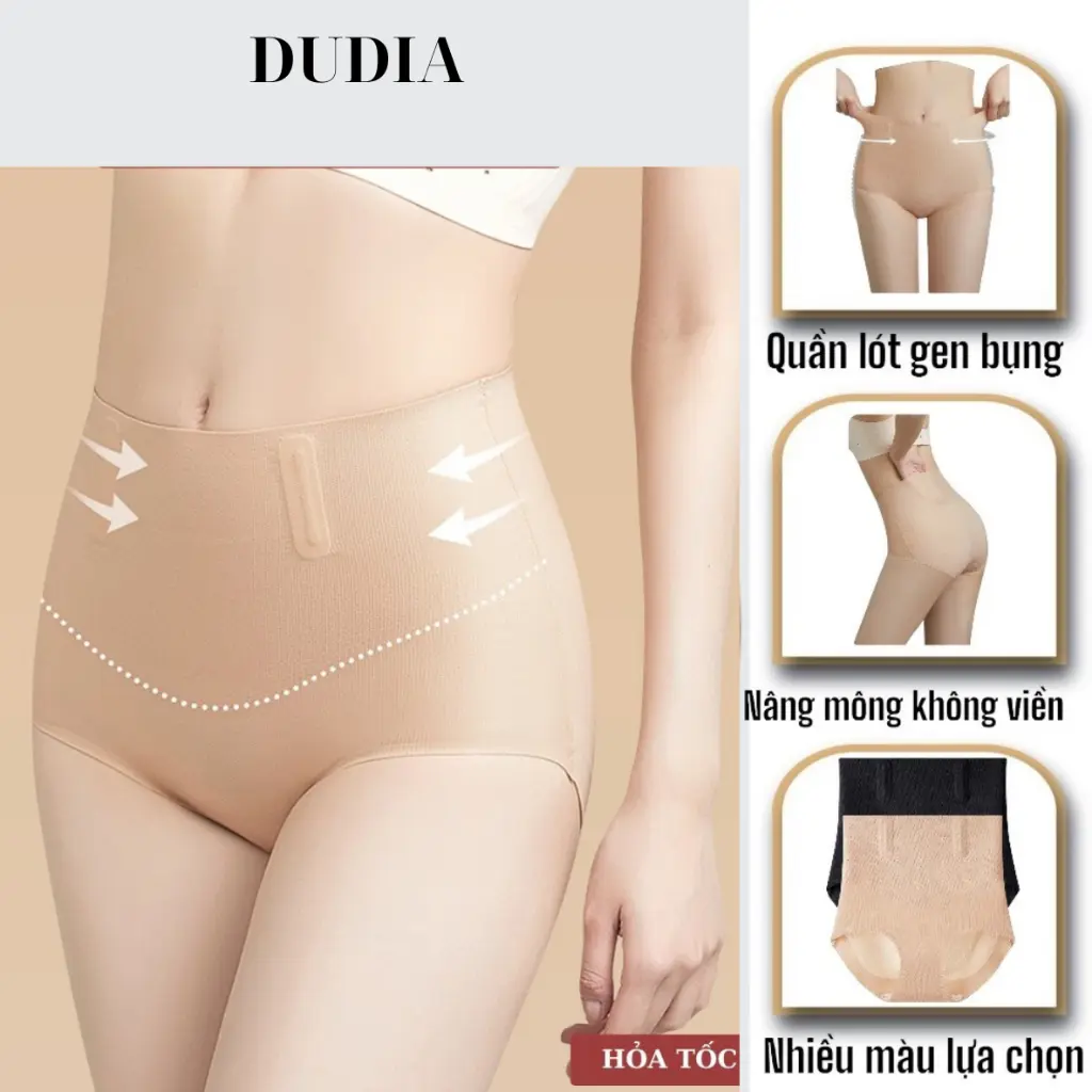 Quần Lót Nữ Gen Nịt Bụng DUDIA Su Đúc Không Viền Chống Cuộn [N35]