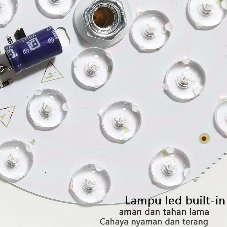 3 Warna Dipimpin Lampu Langit-langit Modern Gantung Kayu Minimalis Ruang Tamu Langit-langit Kamar Tidur Nordic Hias Estetika Penerangan Rumah 7