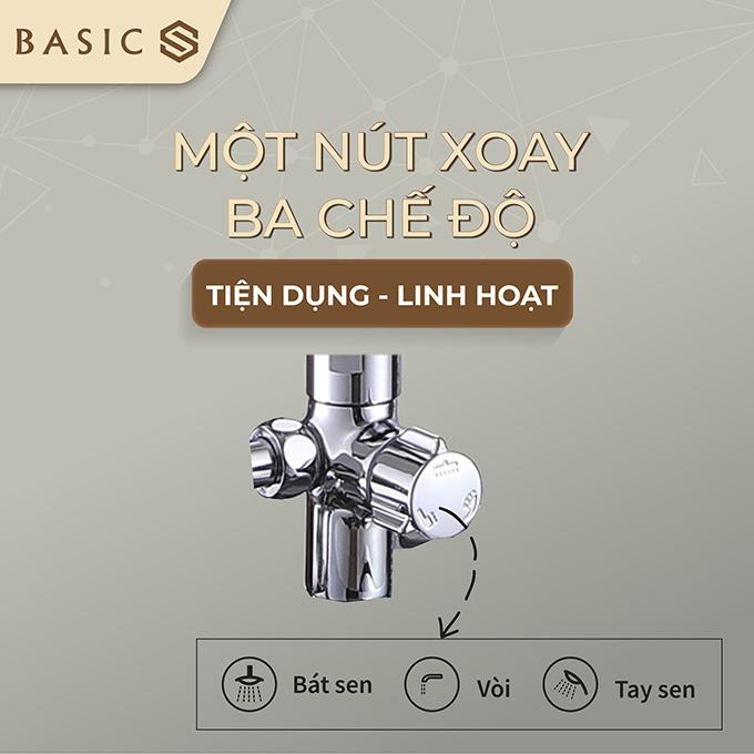 Sen cây nóng lạnh Basic BW-606SV, đồng mạ chrome cao cấp, chân 7 lớp chống ăn mòn 3